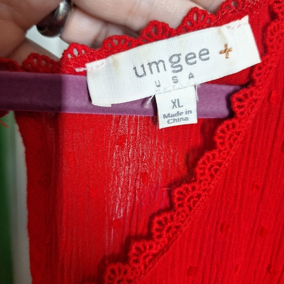 UMGEE SIZE XL RED TUNIC TANK - Picture 4 of 5